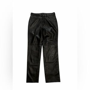 Black Leather Women's Trousers